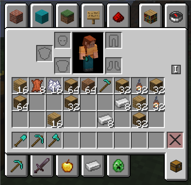 Player Inventory Before