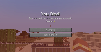 Player thought the hot potato was a snack
