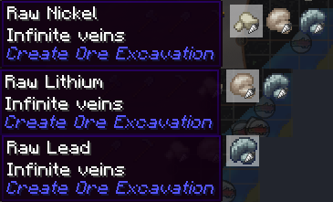 Items in JEI