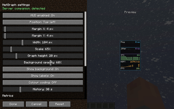 Settings menu