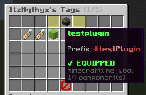 Tags menu showcase