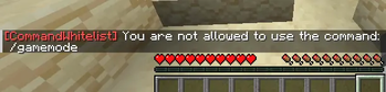 Non-whitelisted command output.