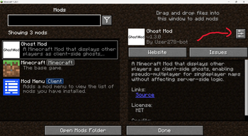 Open configuration from ModMenu