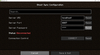 Configuration Screen