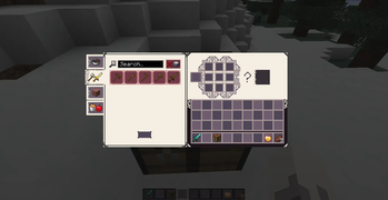 Crafting Table menu and Recipe Book