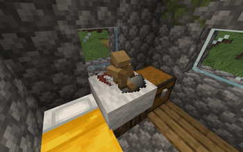Puppet on a sowing table