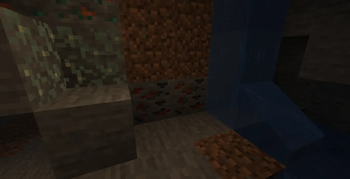 Cave with rawiron ore