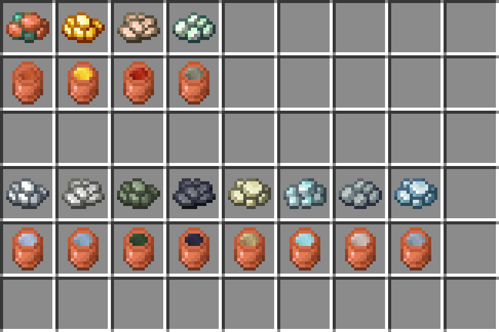 Crushed Ore and Corresponding Molten Fluid in TiC