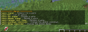 "/warp help" command