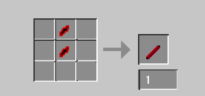 The crafting recipe for the Abyss Crystal Stick