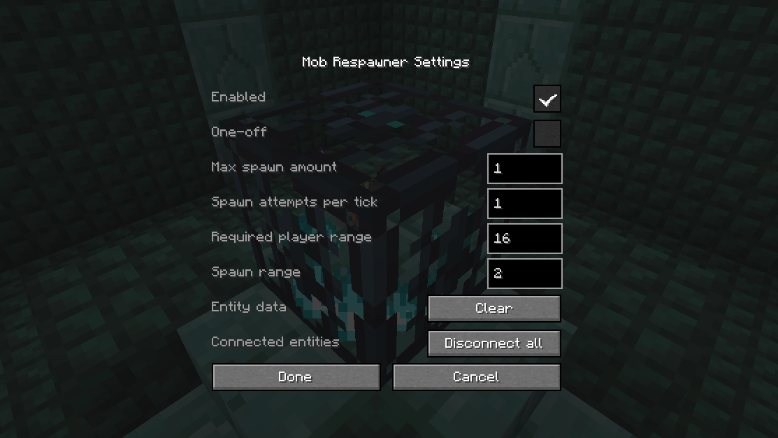 Respawner settings