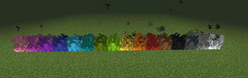 Colours applied using the 16 Default dyes