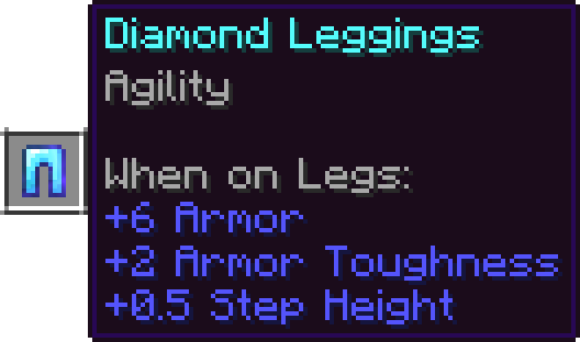 Image of a diamond leggings enchanted with Agility