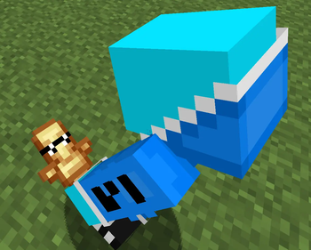 Blub holding the totem