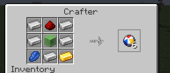 Crafing Recipe in Crafter