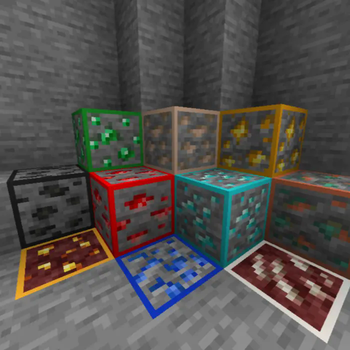 This pack has all the ores outlined...