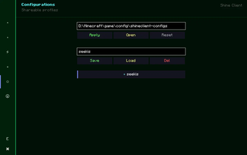 configuration tab