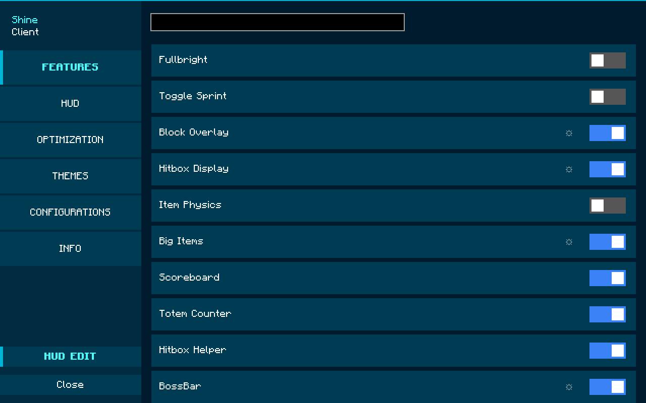 shine client — screenshot 1