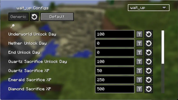 The configuration interface of Wait Up