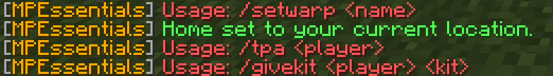 Sample commands