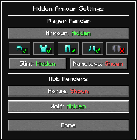 Settings Menu