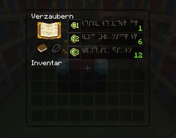 Enchanting table - GUI