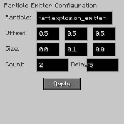 particle emitter in-game gui