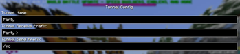 Config for party tunnel