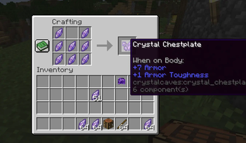 Crafting armor from crystal