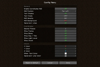 Config Screen
