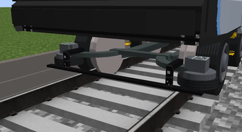 Single sided rubber tyre track