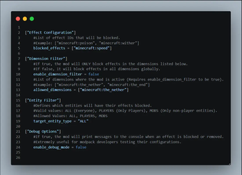 Config file