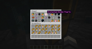 enchanted golden pearto found in an ancient city chest