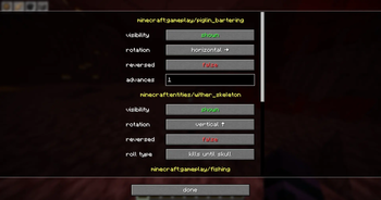 edit overlay screen