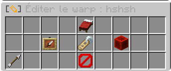 Warp config menu
