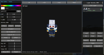 Skin Editor Screen 3D Three
