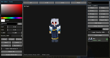 Skin Editor Screen 3D