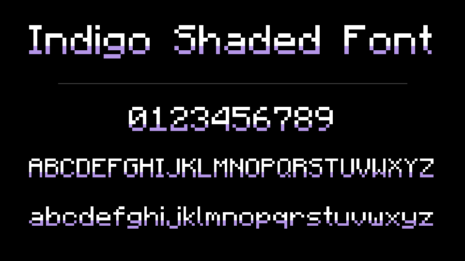 Indigo Shaded Font