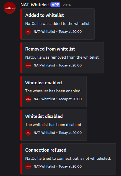 Discord webhook feature