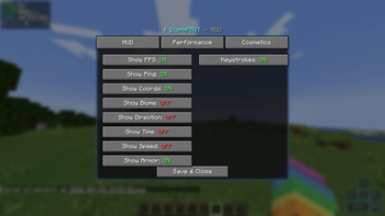 HUD options