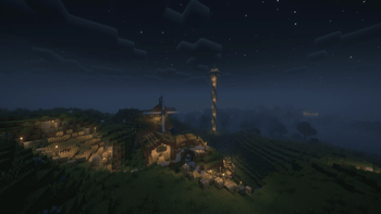 evening village