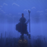 Sunken Warrior Statue