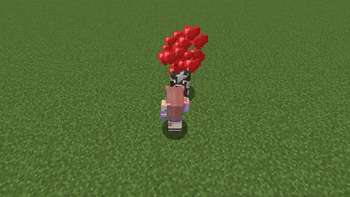 Player petting a cow