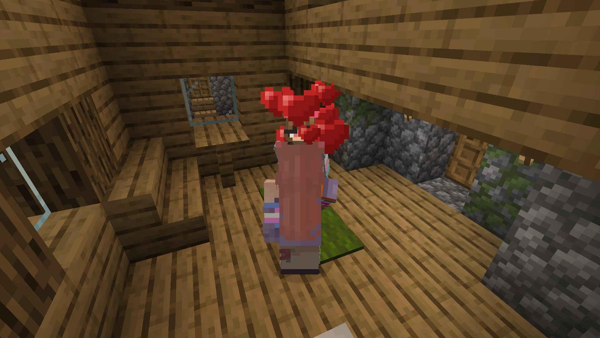 Screenshot of a player petting another player