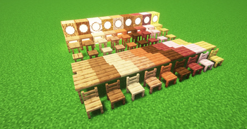 Wooden Lantern, Stool, Table, Chairs