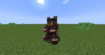 Bear Red Collar - Netherite Armor