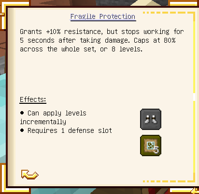 Fragile Protection Encyclopedia Page