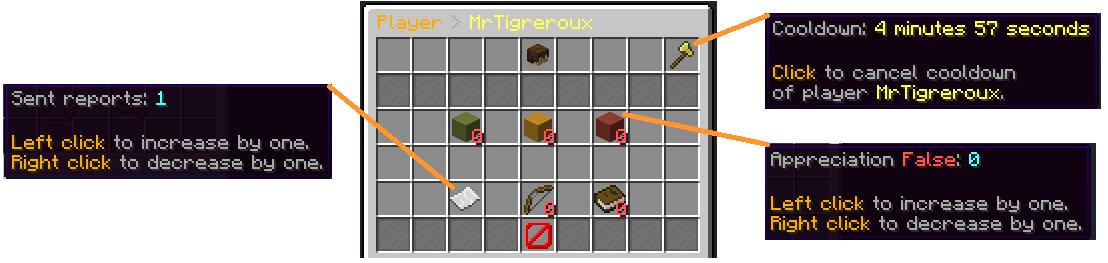User menu