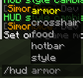 HUD  COMMANDS