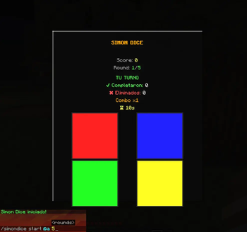 Simon Dice game